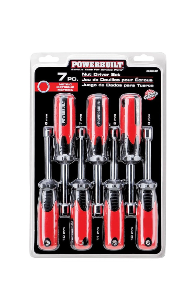 Power Built 646042 --- 7 Pc. Metric Nut Driver Set