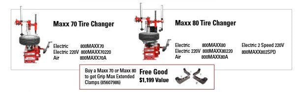 Coats MAXX 80 Tire Changer - Electric or Air Motor